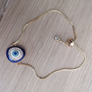 Evil Eye Amulet Gold Bracelet