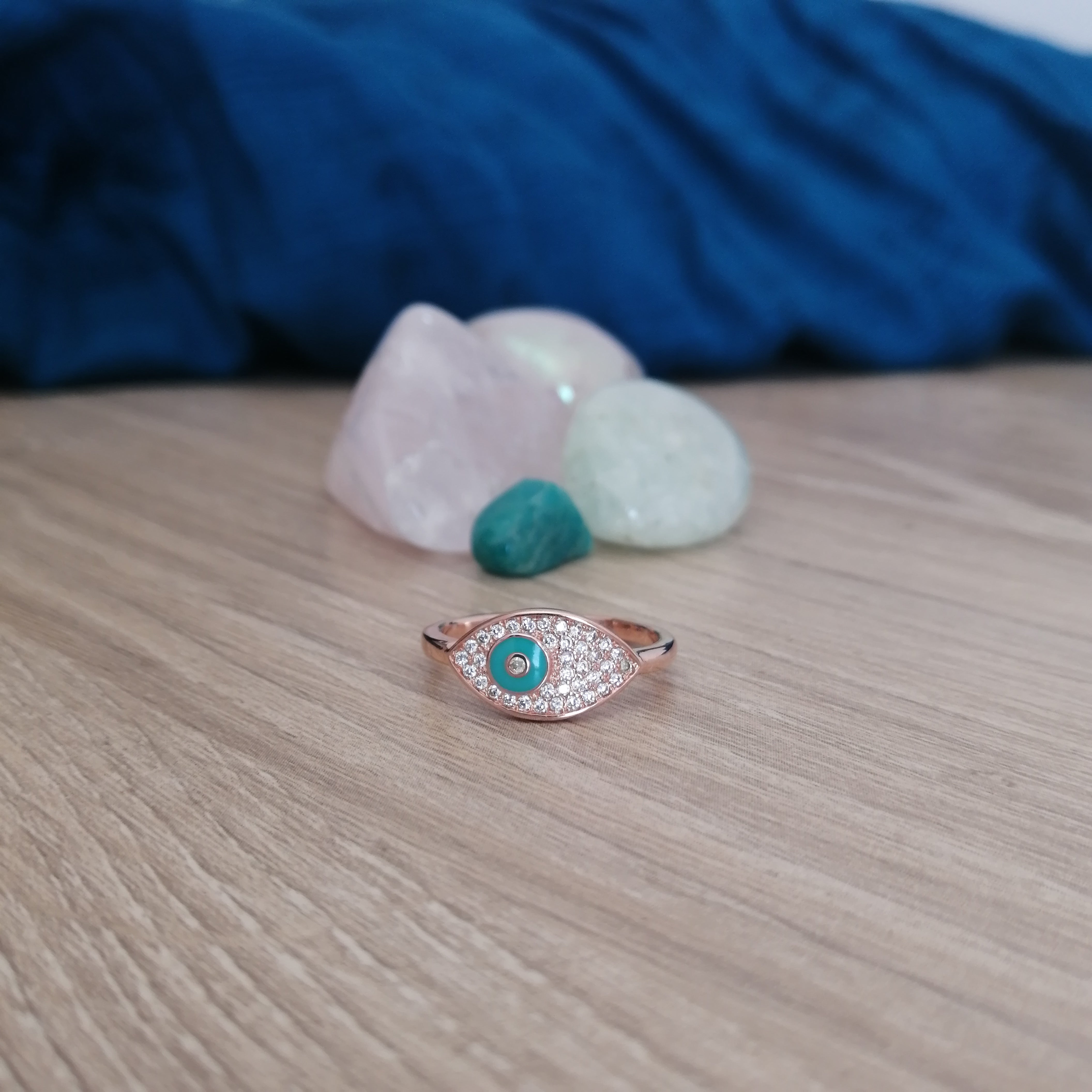 Evil Eye Amulet Turquoise Ring